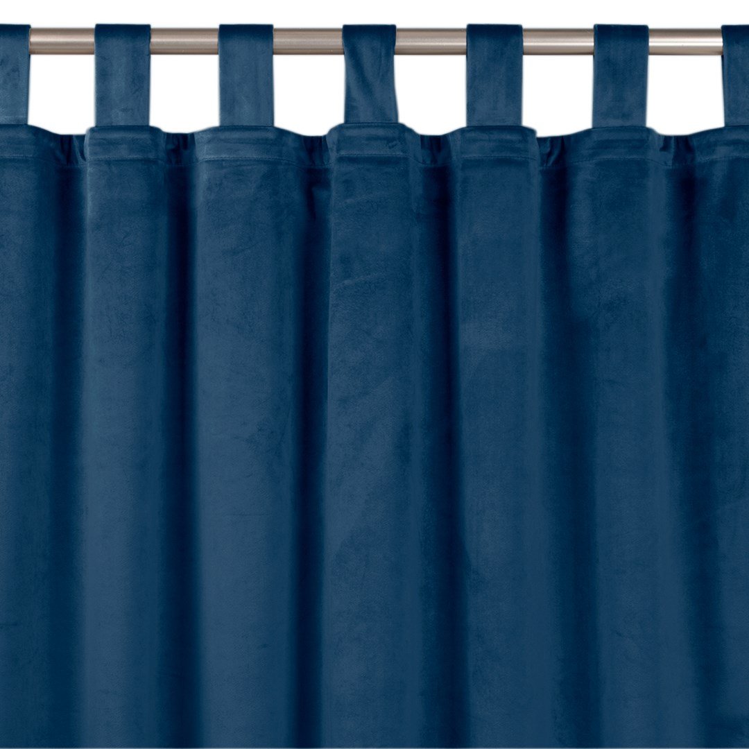 Zasłona VILA kolor indygo styl klasyczny szelki 10 cm velvet 530x225 homede - CURT/HOM/VILA/VELVET/TAB/INDYGO/530x225