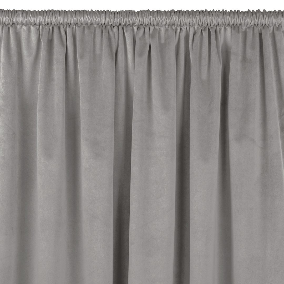 Zasłona VILA kolor szary styl klasyczny tunel 5 cm velvet 135x270 homede - CURT/HOM/VILA/VELVET/TUNNEL/GREY/135x270