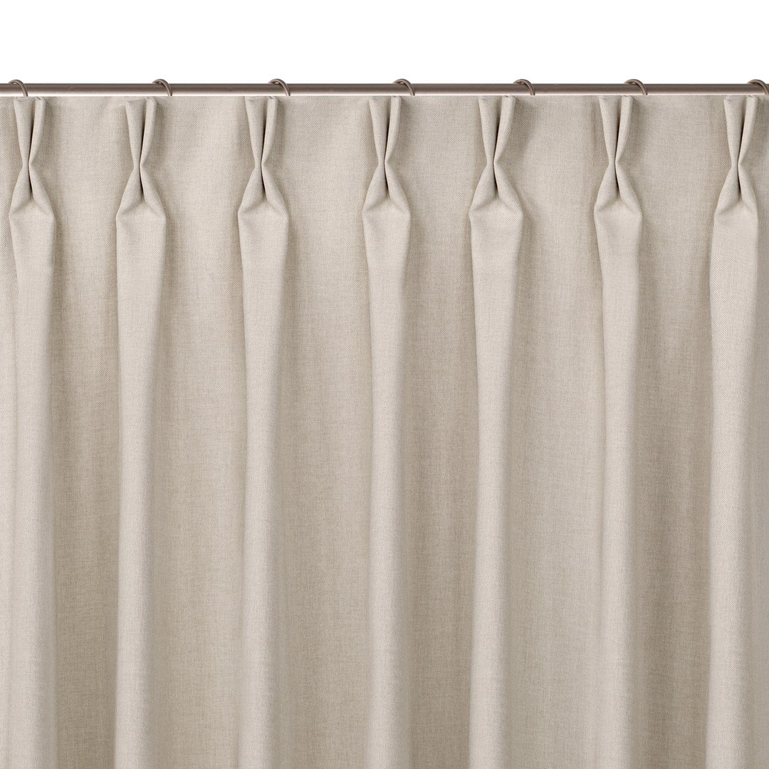 Zasłona CARMENA kolor beżowy styl klasyczny flex 7,5 cm z podwójną zakładką plecionka 450x245 homede - CURT/HOM/CARMENA/BRAID/FL