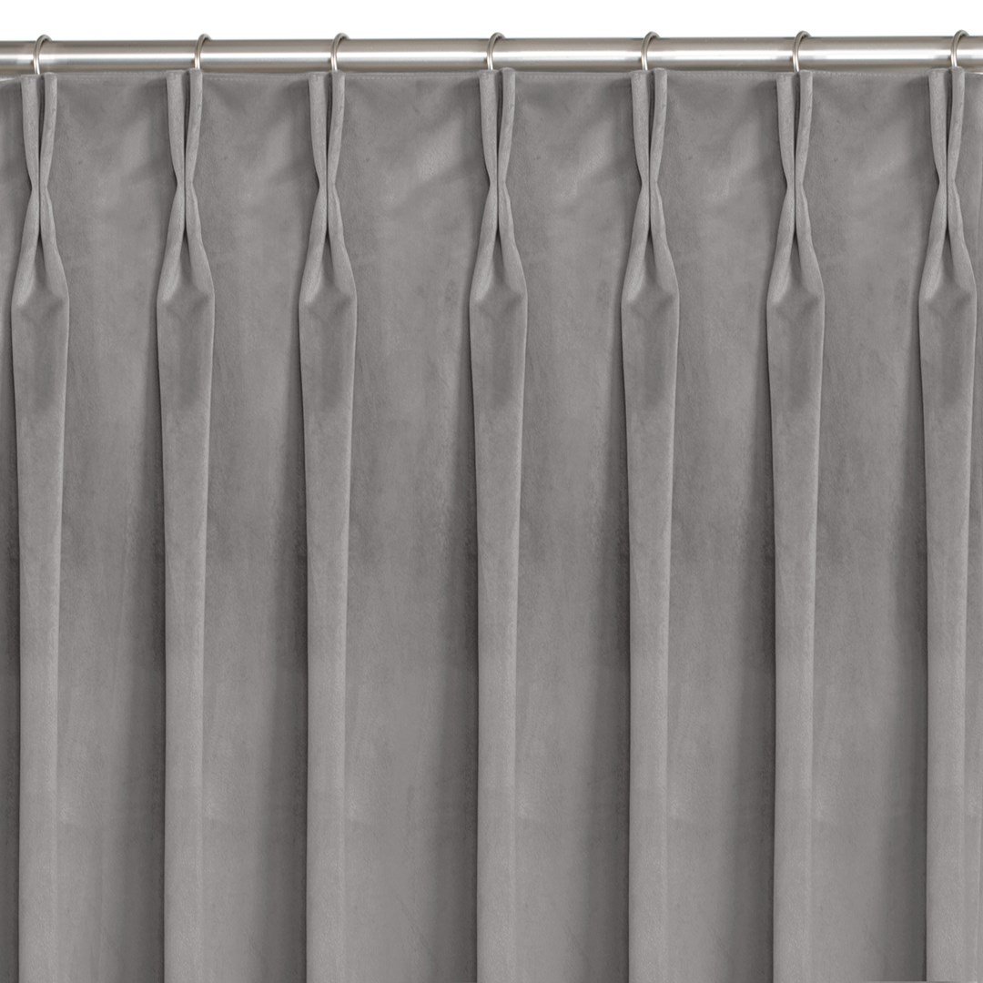 Zasłona VILA kolor szary styl klasyczny flex 9,5 cm z podwójną zakładką velvet 530x175 homede - CURT/HOM/VILA/VELVET/FLEX/95/GRE