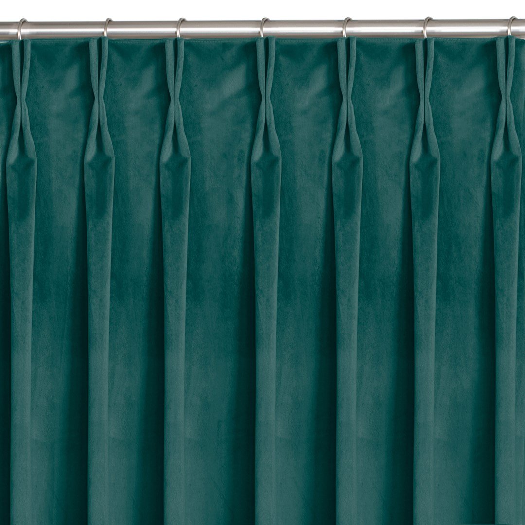 Zasłona VILA kolor morski styl klasyczny flex 7,5 cm z podwójną zakładką velvet 530x175 homede - CURT/HOM/VILA/VELVET/FLEX/75/MA