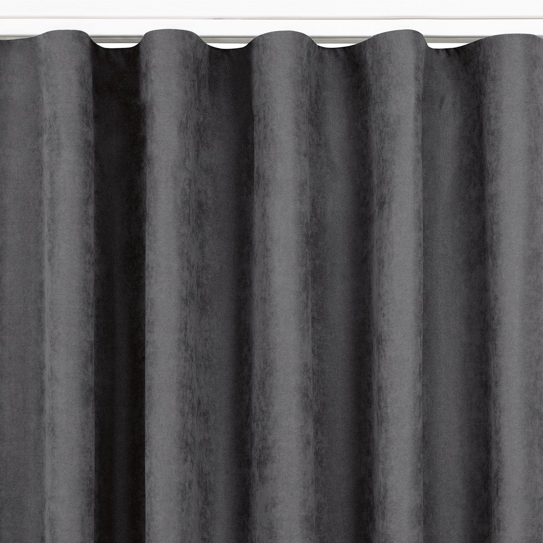Zasłona MILANA kolor grafitowy styl klasyczny taśma wave transparentna 7 cm szenila 560x245 homede - CURT/HOM/MILANA/CHENILLE/PL