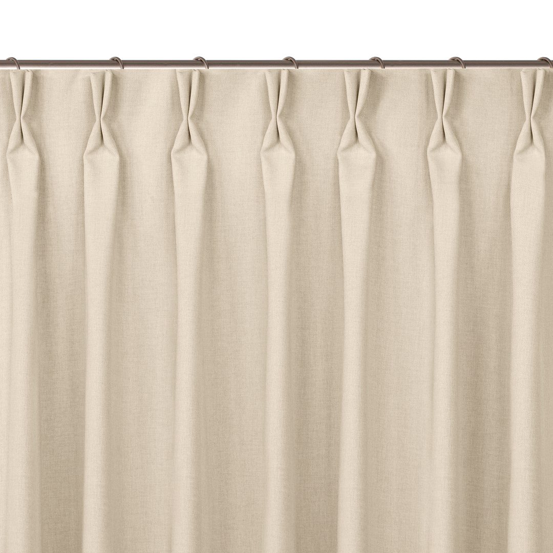 Zasłona CARMENA kolor kremowy styl klasyczny flex 7,5 cm z podwójną zakładką plecionka 140x300 homede - CURT/HOM/CARMENA/BRAID/F