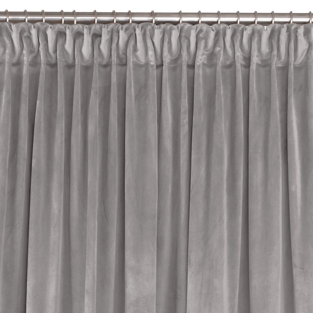 Zasłona VILA kolor szary styl klasyczny taśma smok transparentna 7,5 cm velvet 200x225 homede - CURT/HOM/VILA/VELVET/PLEAT/D/75/