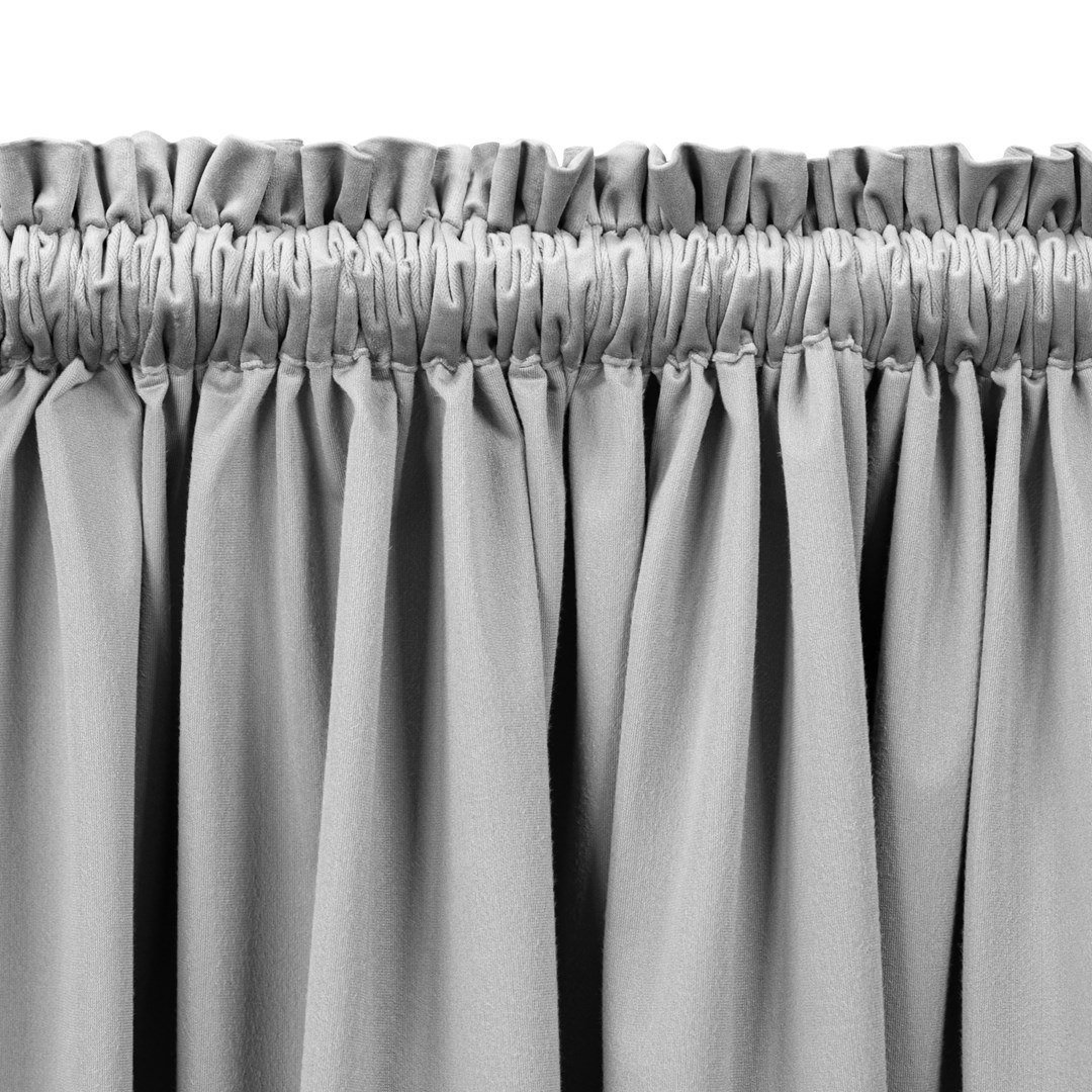 Zasłona VILA kolor beżowy styl klasyczny tunel 5 cm z grzywką 3 cm velvet 530x225 homede - CURT/HOM/VILA/VELVET/TUNNEL/F/30/BEIG