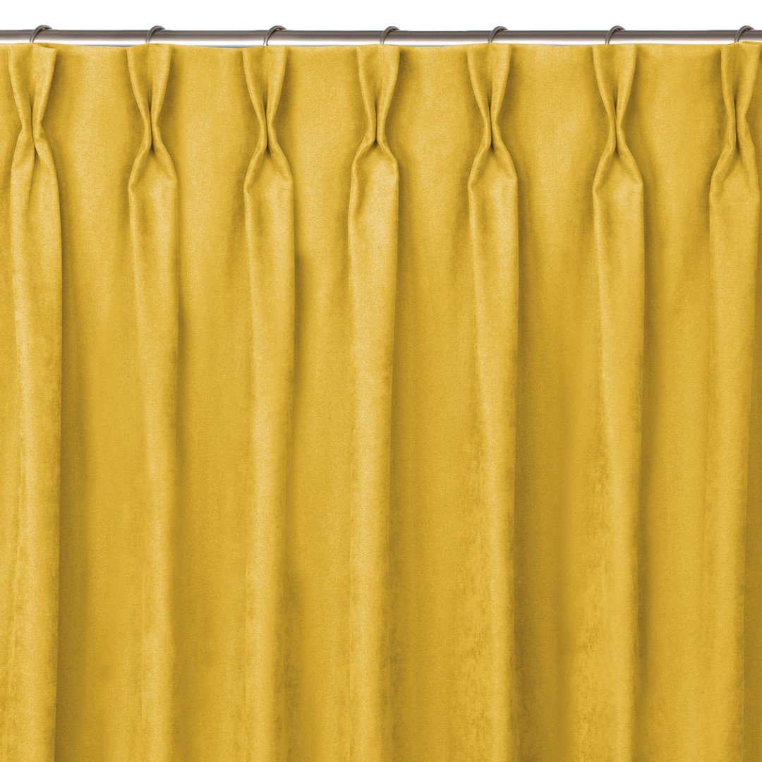 Zasłona MILANA kolor musztardowy styl klasyczny flex 7,5 cm z podwójną zakładką szenila 560x245 homede - CURT/HOM/MILANA/CHENILL