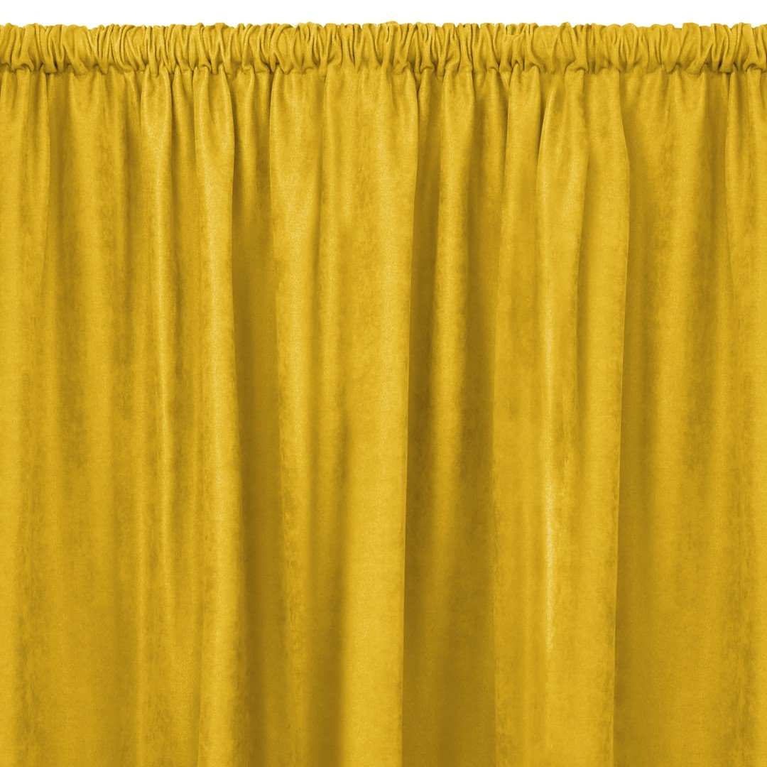 Zasłona MILANA kolor musztardowy styl klasyczny tunel 5 cm szenila 560x175 homede - CURT/HOM/MILANA/CHENILLE/TUNNEL/MUSTARD/560x