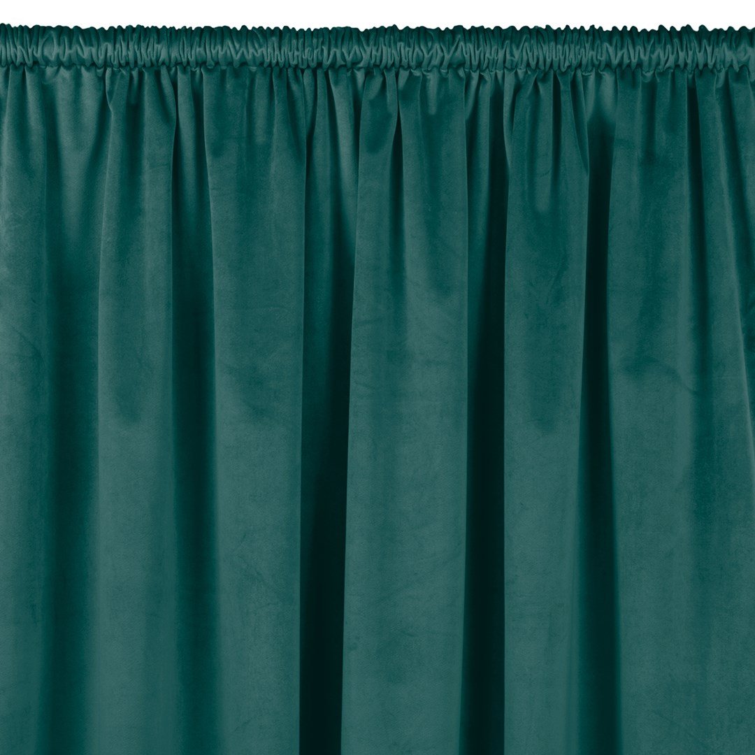 Zasłona VILA kolor morski styl klasyczny tunel 5 cm velvet 265x175 homede - CURT/HOM/VILA/VELVET/TUNNEL/MARINE/265x175