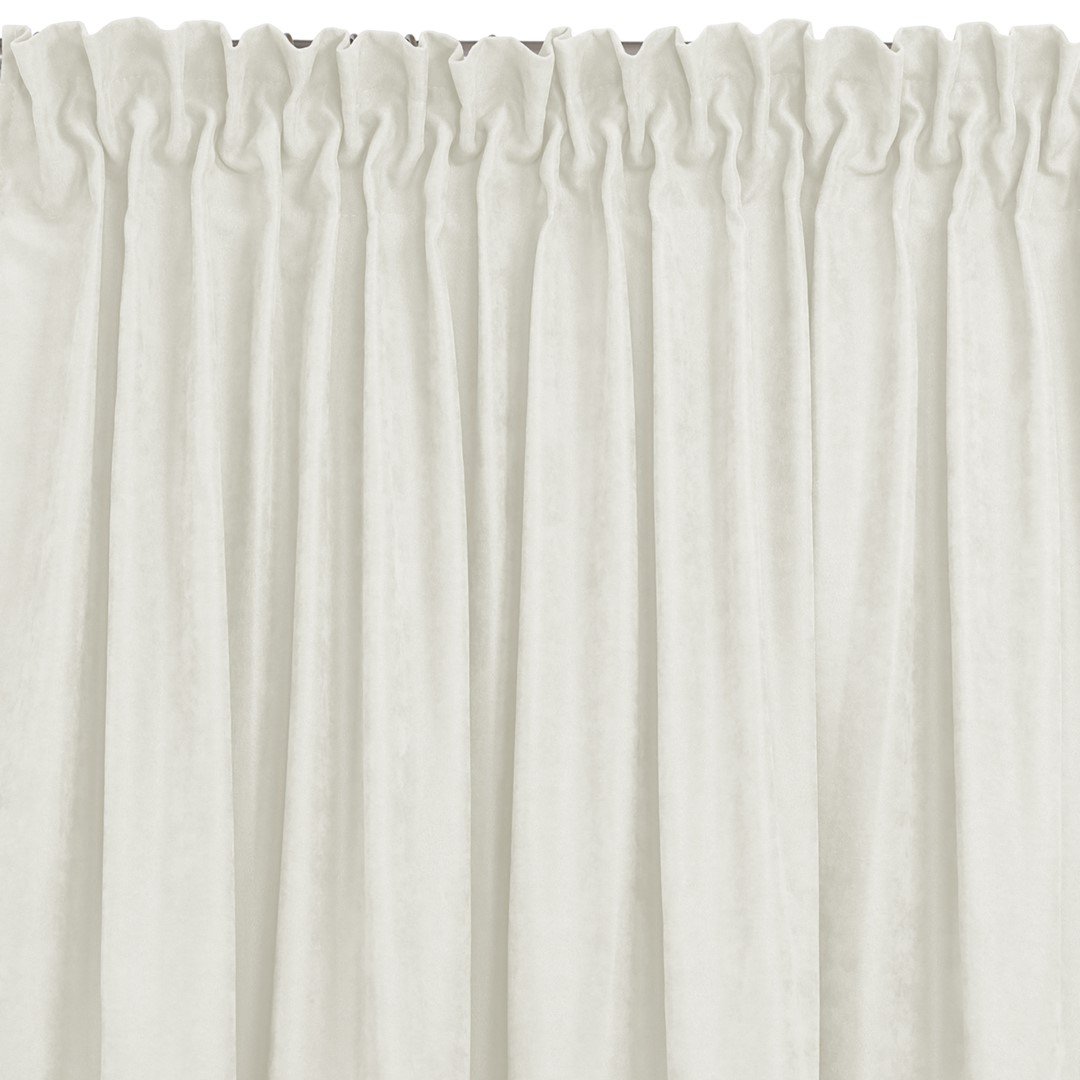 Zasłona MILANA kolor kremowy styl klasyczny taśma smok transparentna 7,5 cm z grzywką 3 cm szenila 420x300 homede - CURT/HOM/MIL