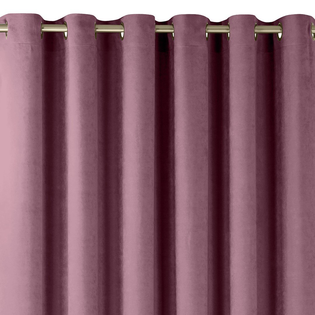 Zasłona MILANA kolor liliowy styl klasyczny złote przelotki metalowe złote szenila 280x300 homede - CURT/HOM/MILANA/CHENILLE/EYE