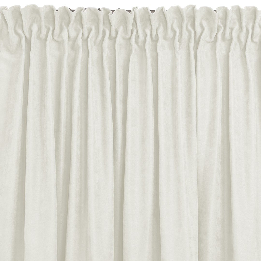 Zasłona MILANA kolor kremowy styl klasyczny taśma smok transparentna 10 cm z grzywką 3 cm szenila 560x225 homede - CURT/HOM/MILA