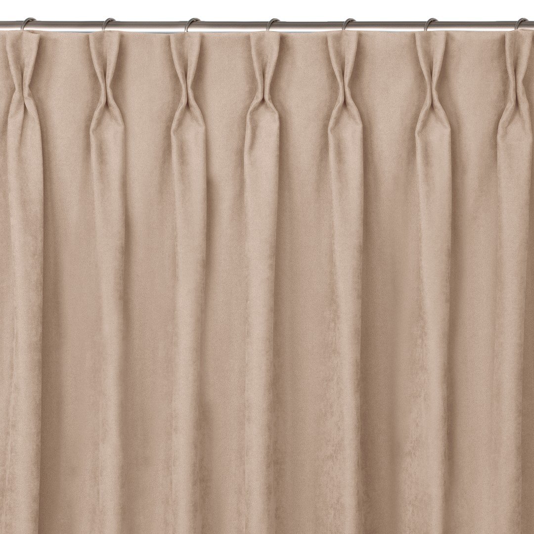 Zasłona MILANA kolor pudrowy róż styl klasyczny flex 9,5 cm z podwójną zakładką szenila 140x225 homede - CURT/HOM/MILANA/CHENILL