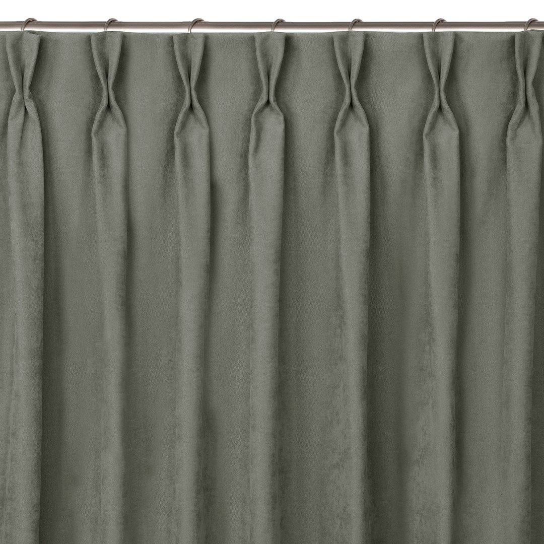 Zasłona MILANA kolor szary styl klasyczny flex 9,5 cm z podwójną zakładką szenila 140x300 homede - CURT/HOM/MILANA/CHENILLE/FLEX