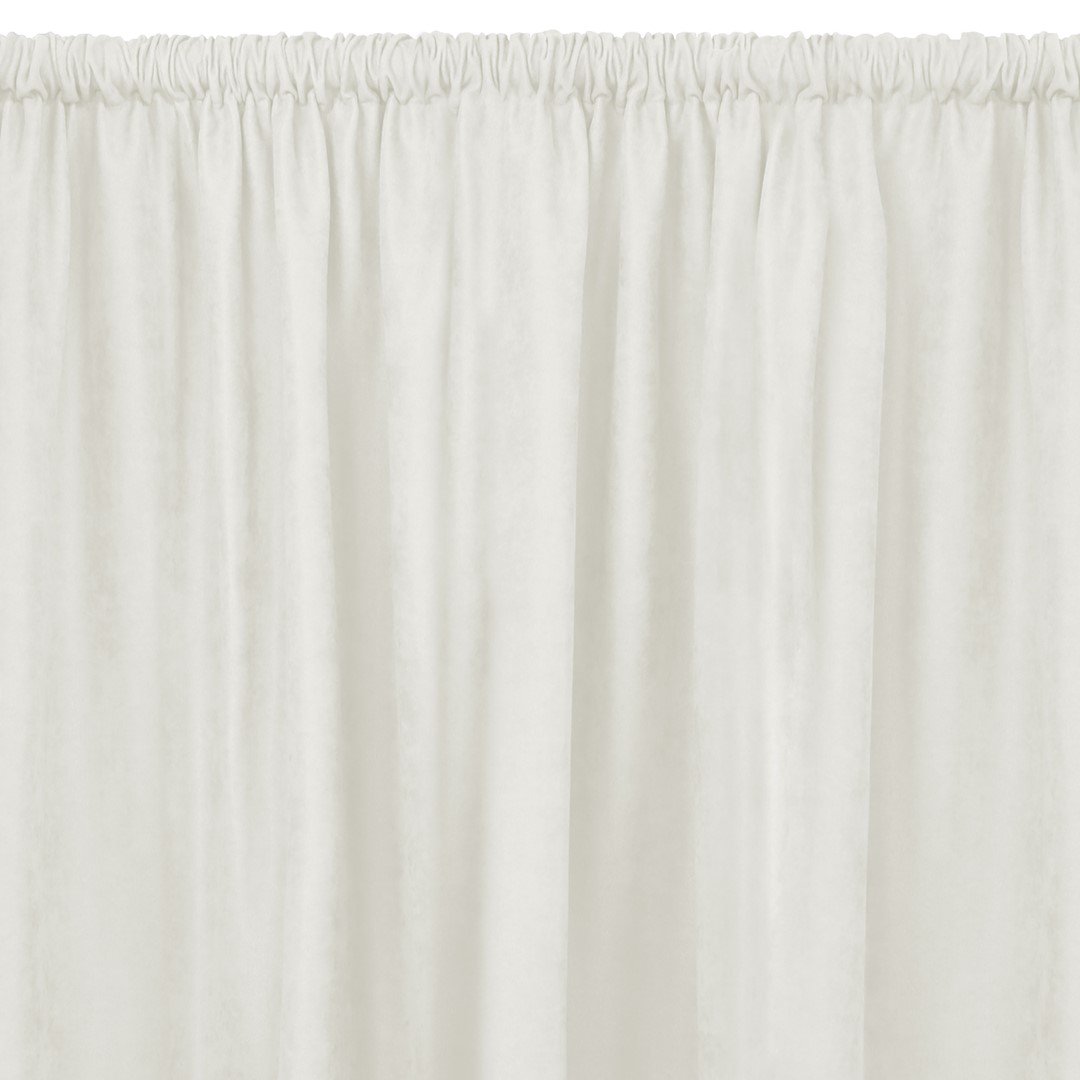 Zasłona MILANA kolor kremowy styl klasyczny tunel 5 cm szenila 140x300 homede - CURT/HOM/MILANA/CHENILLE/TUNNEL/CREAM/140x300