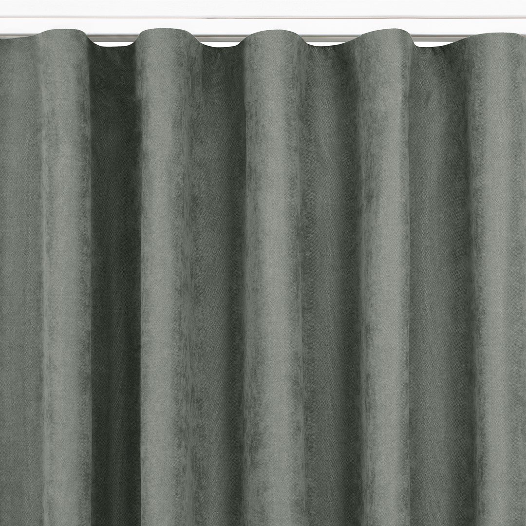 Homede, Zasłona Milana na taśmie wave Szenila, Szary, 560x225 cm