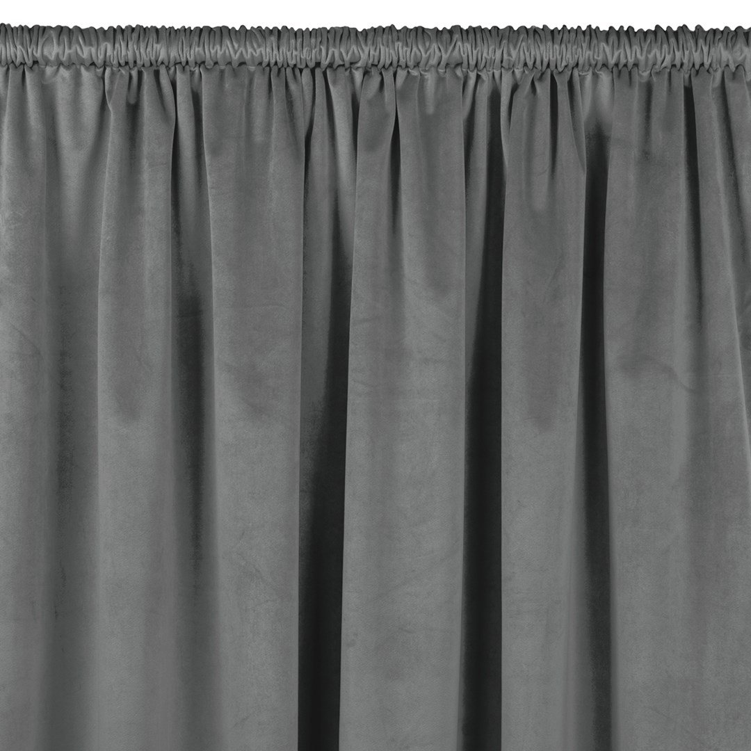 Zasłona VILA kolor grafitowy styl klasyczny tunel 5 cm velvet 400x175 homede - CURT/HOM/VILA/VELVET/TUNNEL/CHARCOAL/400x175