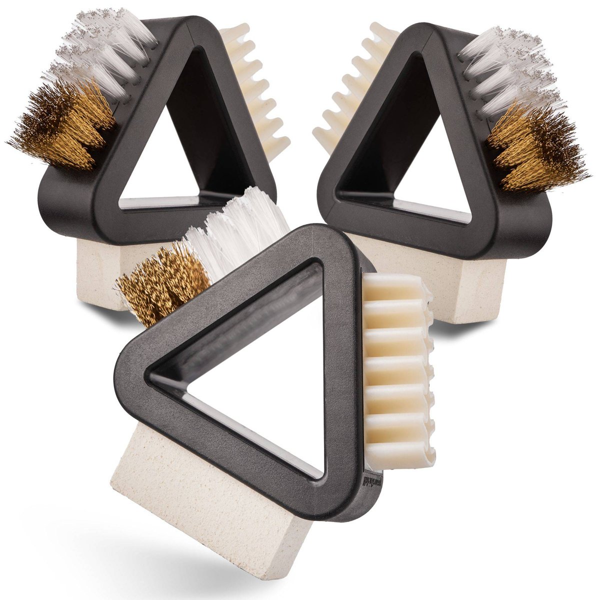 3x Szczotka do zamszu i nubuku trójkątna coccine