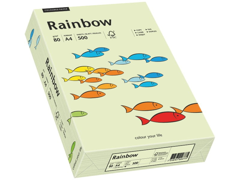 Rainbow Papier Papier xero A4 kolorowy blado zielony 72 7318761039027