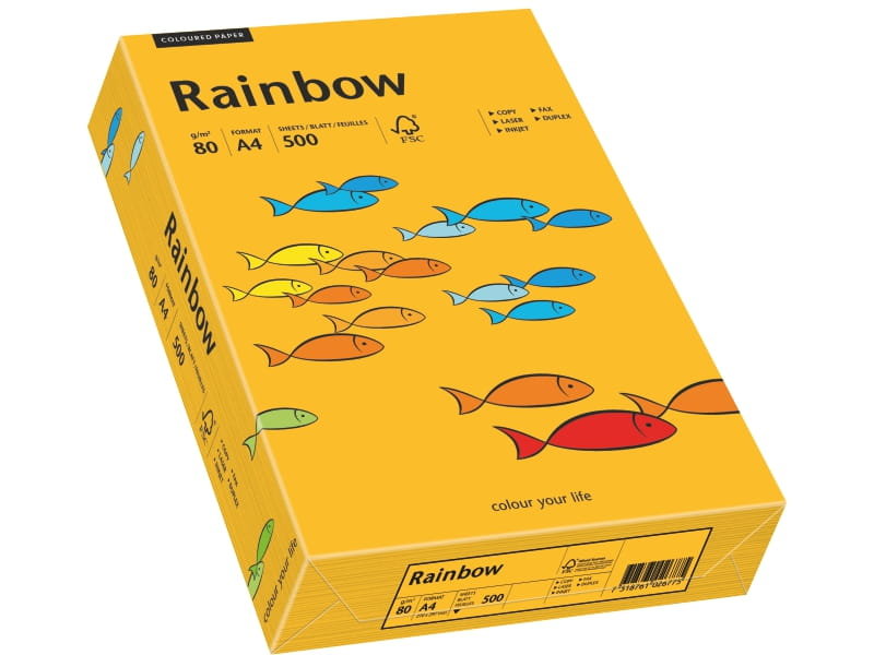 Rainbow Papier xero kolorowy jasno pomarańczowy 22