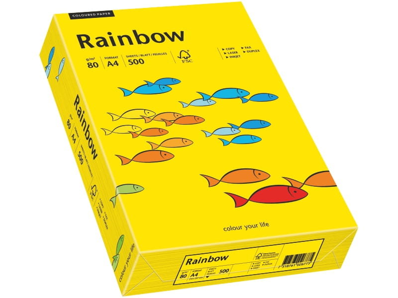 Papyrus Papier xero A4 kolor RAINBOW intens. - c.żółty 18