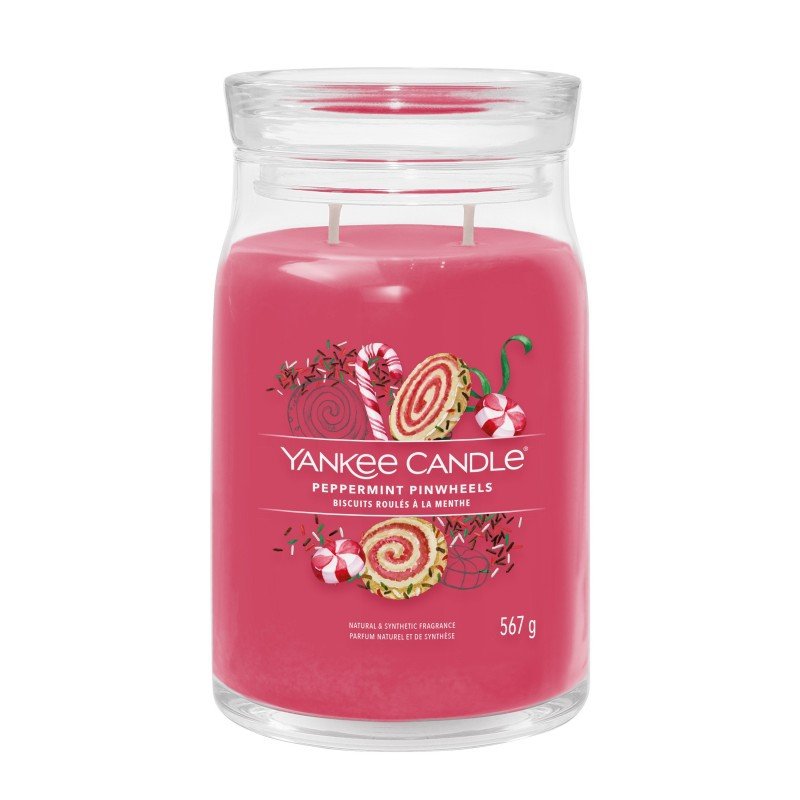 Yankee Candle Świeca zapachowa Peppermint Pinwheels duża