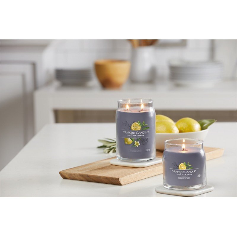 Yankee Candle Świeca zapachowa Black Tea Lemon duża