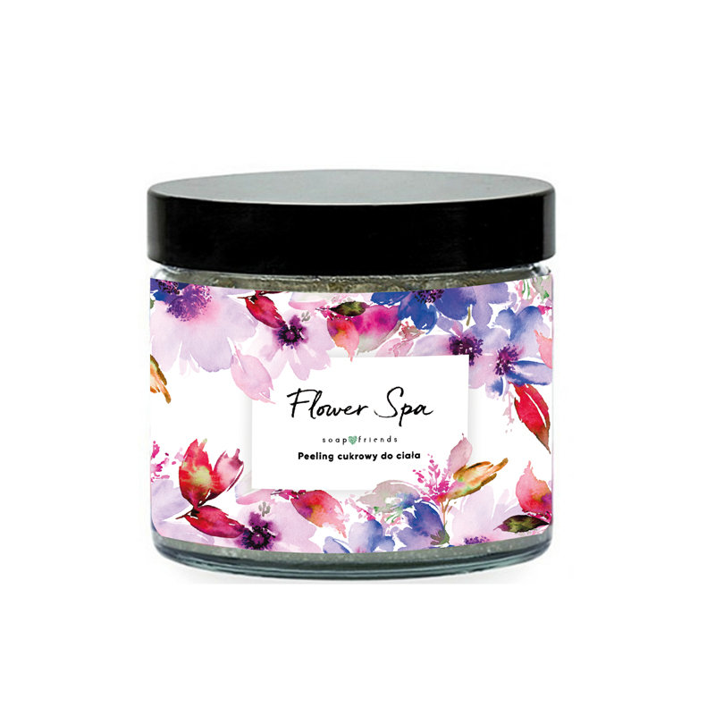 Soap&Friends,  Cukrowy peeling do ciała Flower spa, 250 ml
