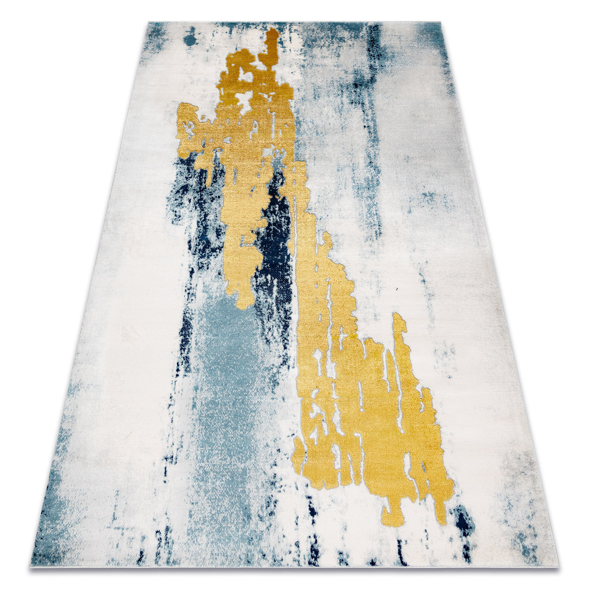 Dywan EMERALD ekskluzywny 1025 glamour, stylowy vintage niebieski / złoty, 200x290 cm