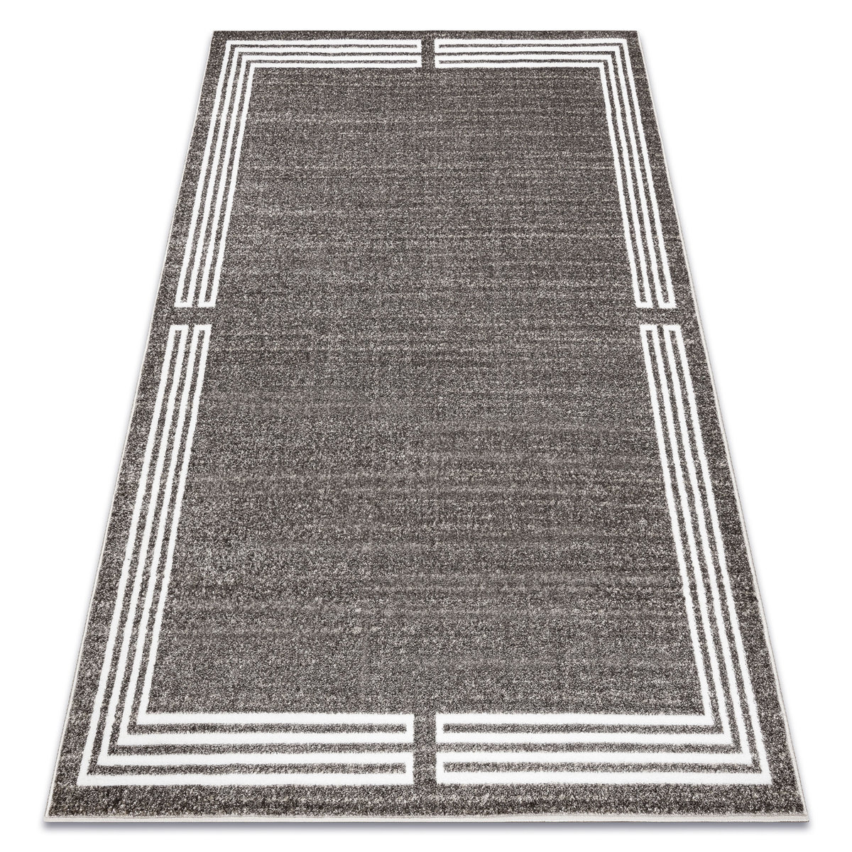 Dywan MATEO 8034/944 Nowoczesny ramka - strukturalny szary / beż, 240x330 cm