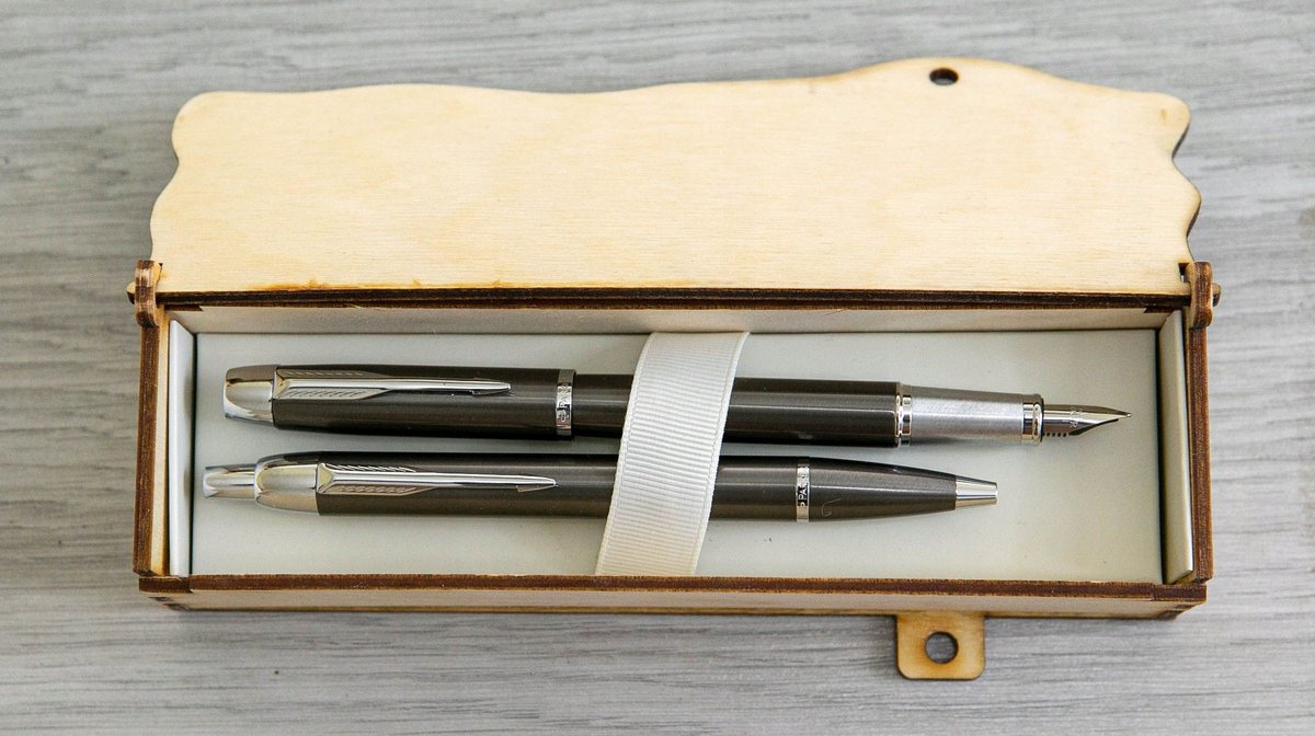 Pióro Długopis Parker IM pudełko drewniane grawery
