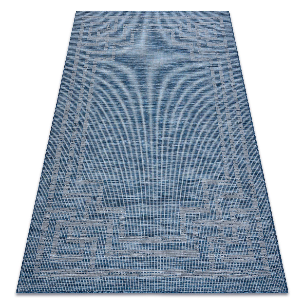 Dywan SZNURKOWY SIZAL płaskotkany PATIO 3071 grecki granat / beż, 175x270 cm