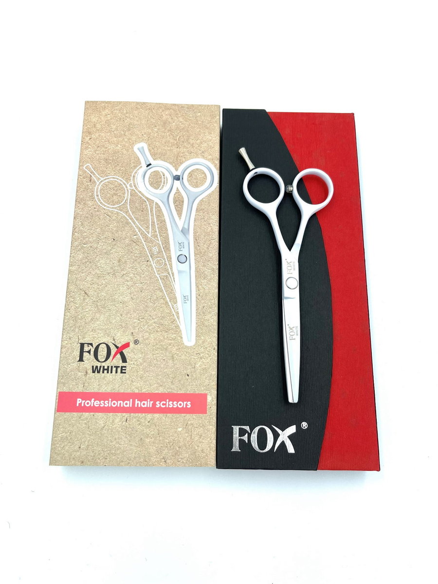 Fox Color, nożyczki fryzjerskie białe, 5.5