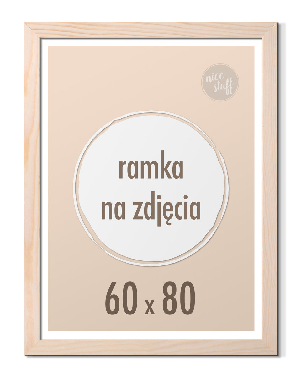 Ramka na zdjęcia 60x80 cm sosnowa Ramki 80x60