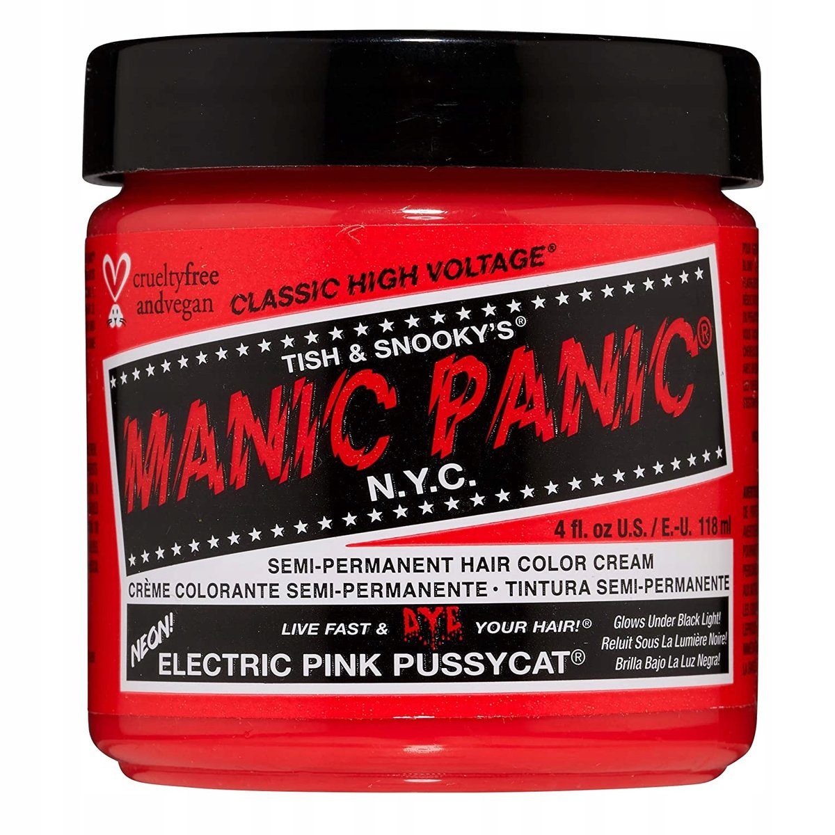 Manic Panic, Farba do włosów, Electric Pink Pussycat, 118ml