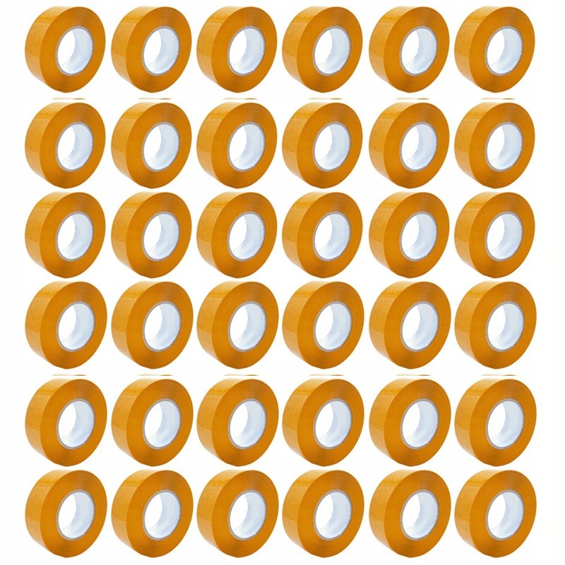 36x Taśma pakowa żółta Rosfix 48 mm x 50 mm