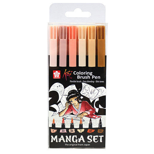 Zestaw Koi Manga Skin Brush Set 6#