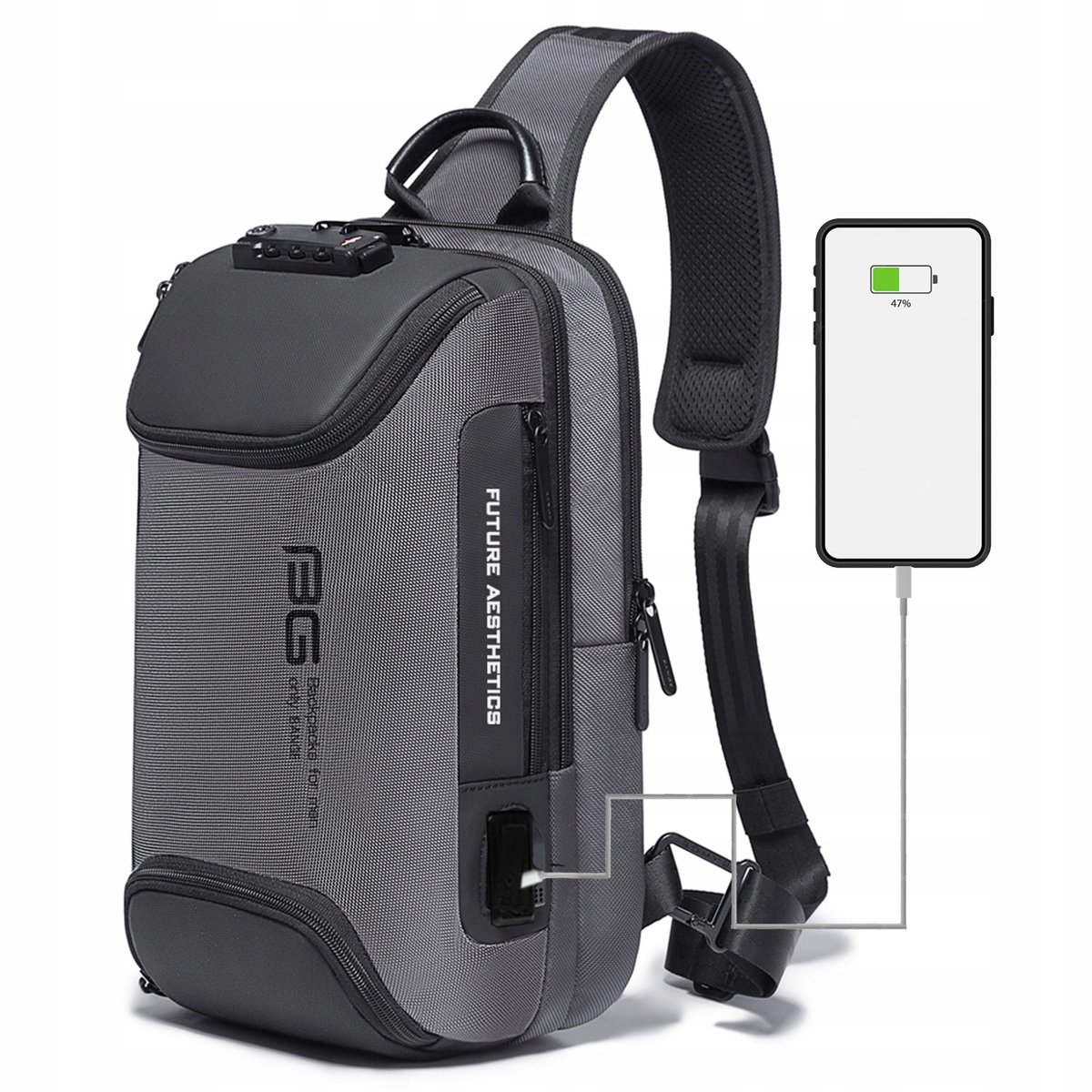 Plecak Miejski Bange Na Jedno Ramię Tsa Usb Nerka