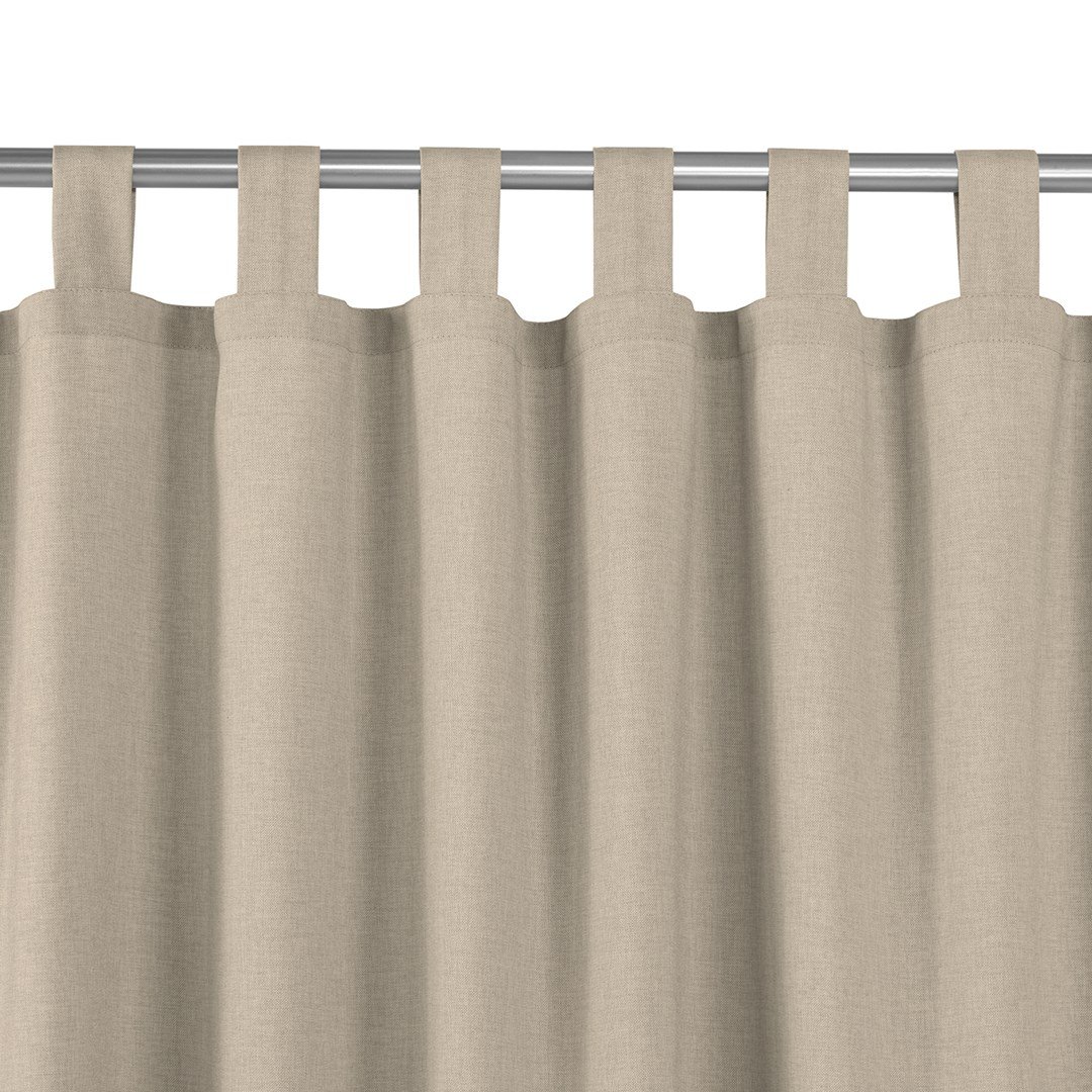 Zasłona CARMENA kolor beżowy styl klasyczny szelki 10 cm plecionka 450x245 homede - CURT/HOM/CARMENA/BRAID/TAB/BEIGE/450x245
