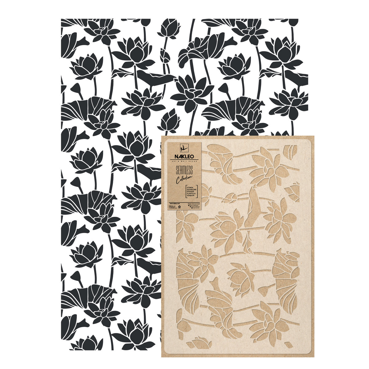 Szablon Malarski Wielokrotny Powtarzalny // Lotus Flowers