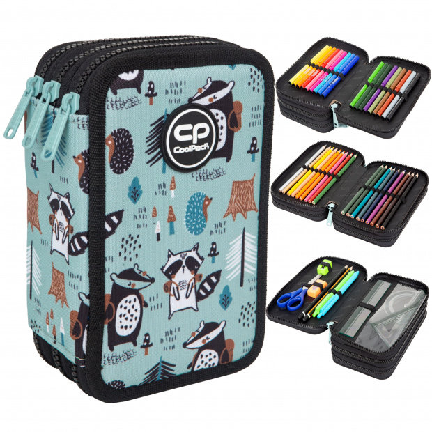 Piórnik 3-komorowy z wyposażeniem Coolpack Jumper 3 shoppy
