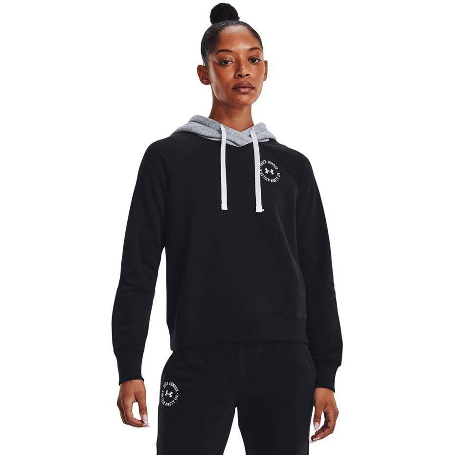 Bluza damska Under Armour Rival Fleece CB Hoodie czarna 1373031 001-XL