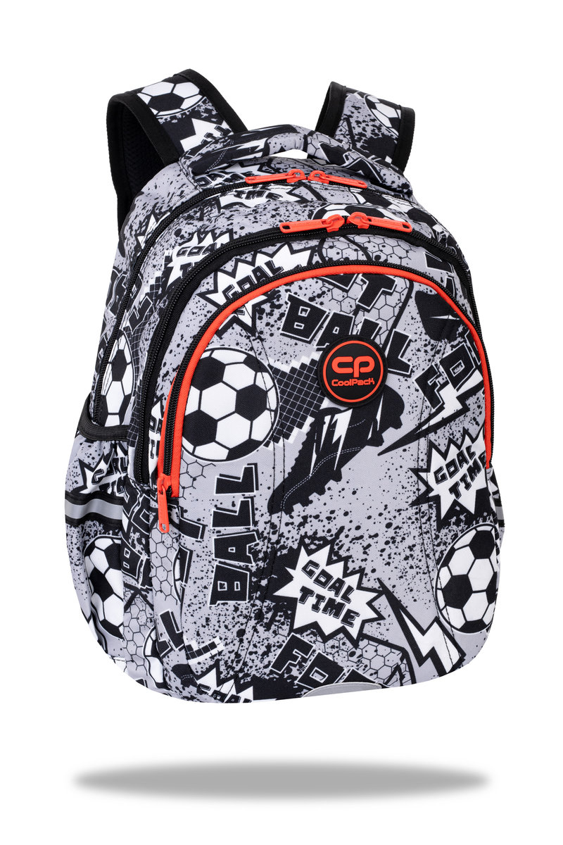 Coolpack Joy S Plecak szkolny Unisex dzieci, Grey Ball, 39 x 28 x 17 cm, Designer
