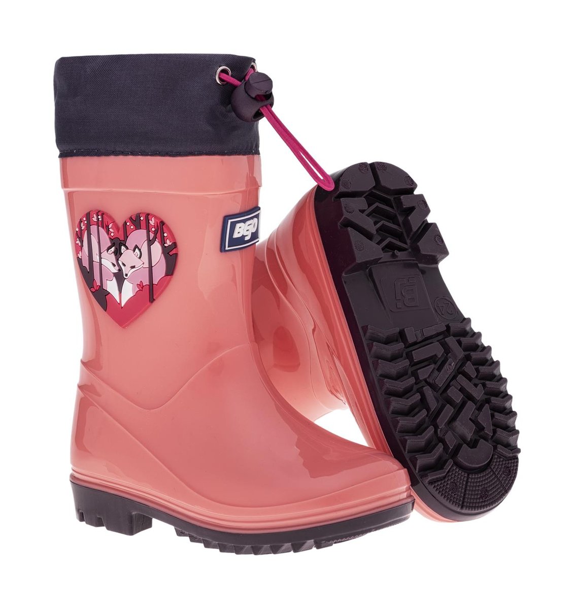 Bejo, Kalosze Kai Wellies Kids Salmon Rose/Winter Bloom, rozmiar 23
