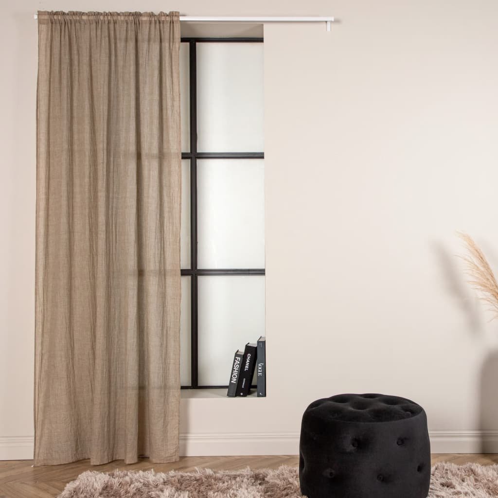 Venture Home Zasłona Elena, 240x135 cm, poliestrowa, ciemnobeżowa