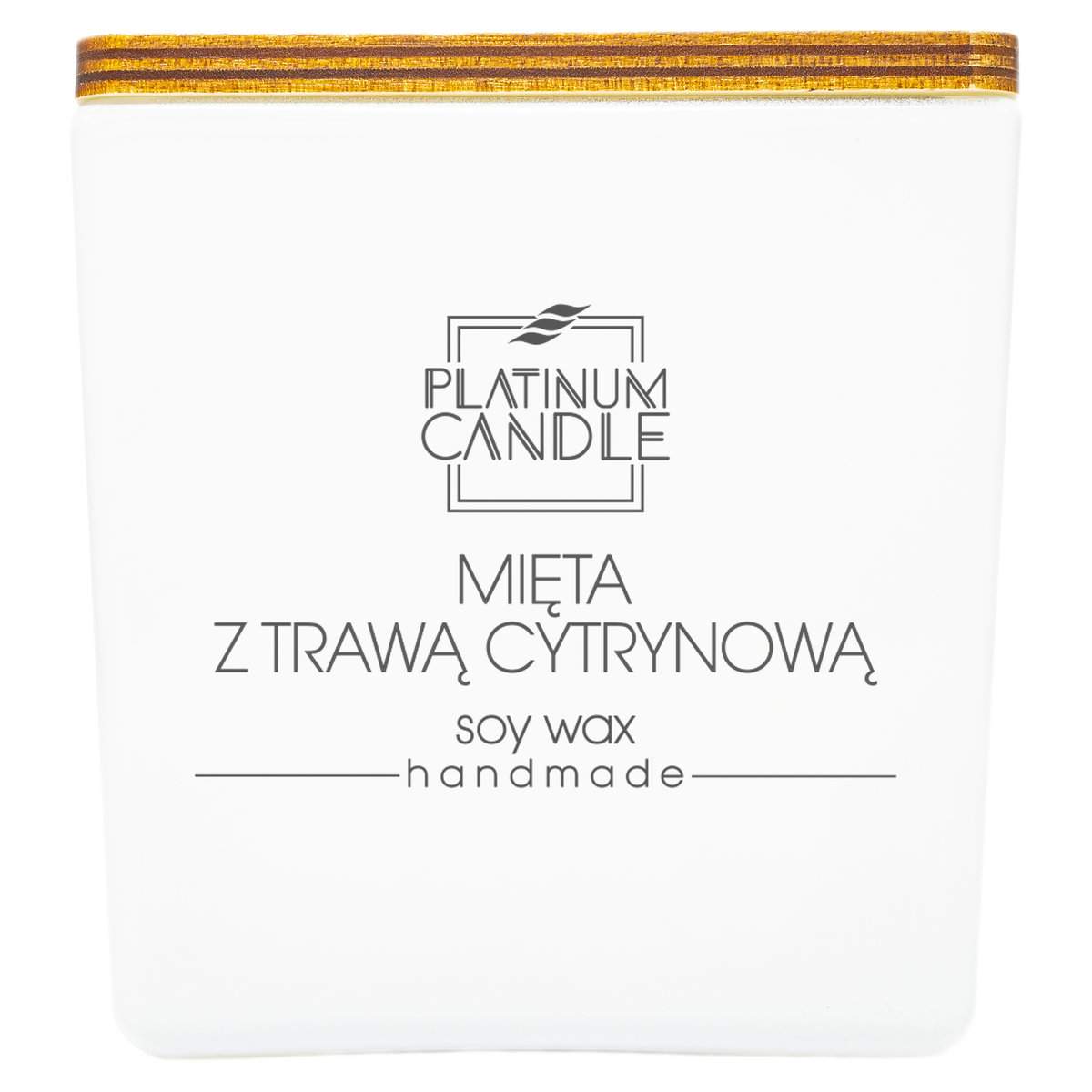 Świeca sojowa zapachowa MIĘTA Z TRAWĄ CYTRYNOWĄ 220g
