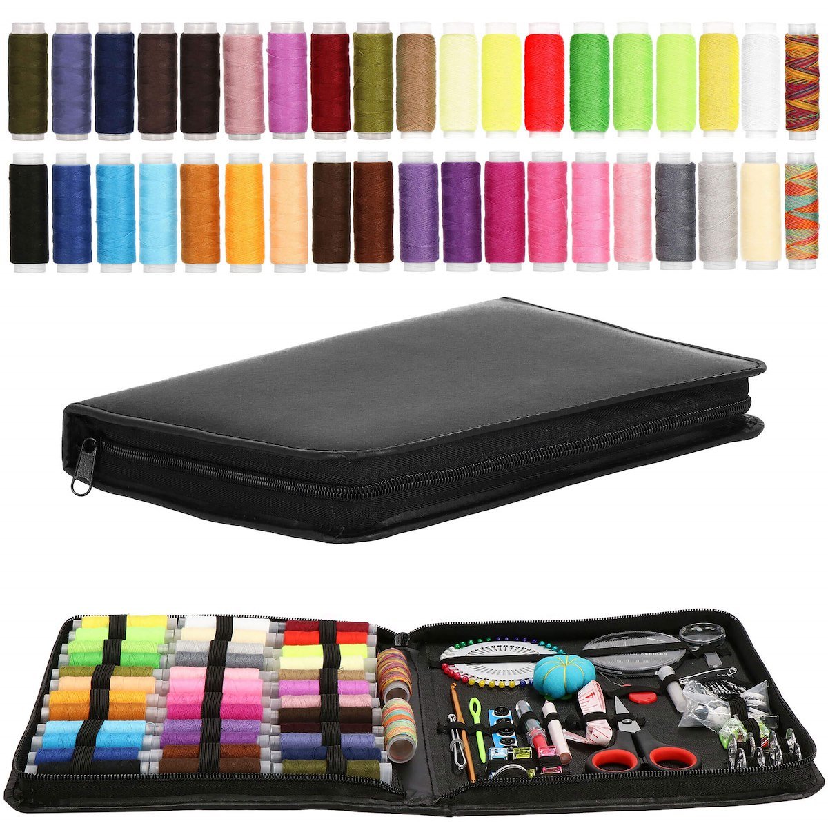 Zestaw do szycia, przybornik krawiecki 183 elementy i etui
