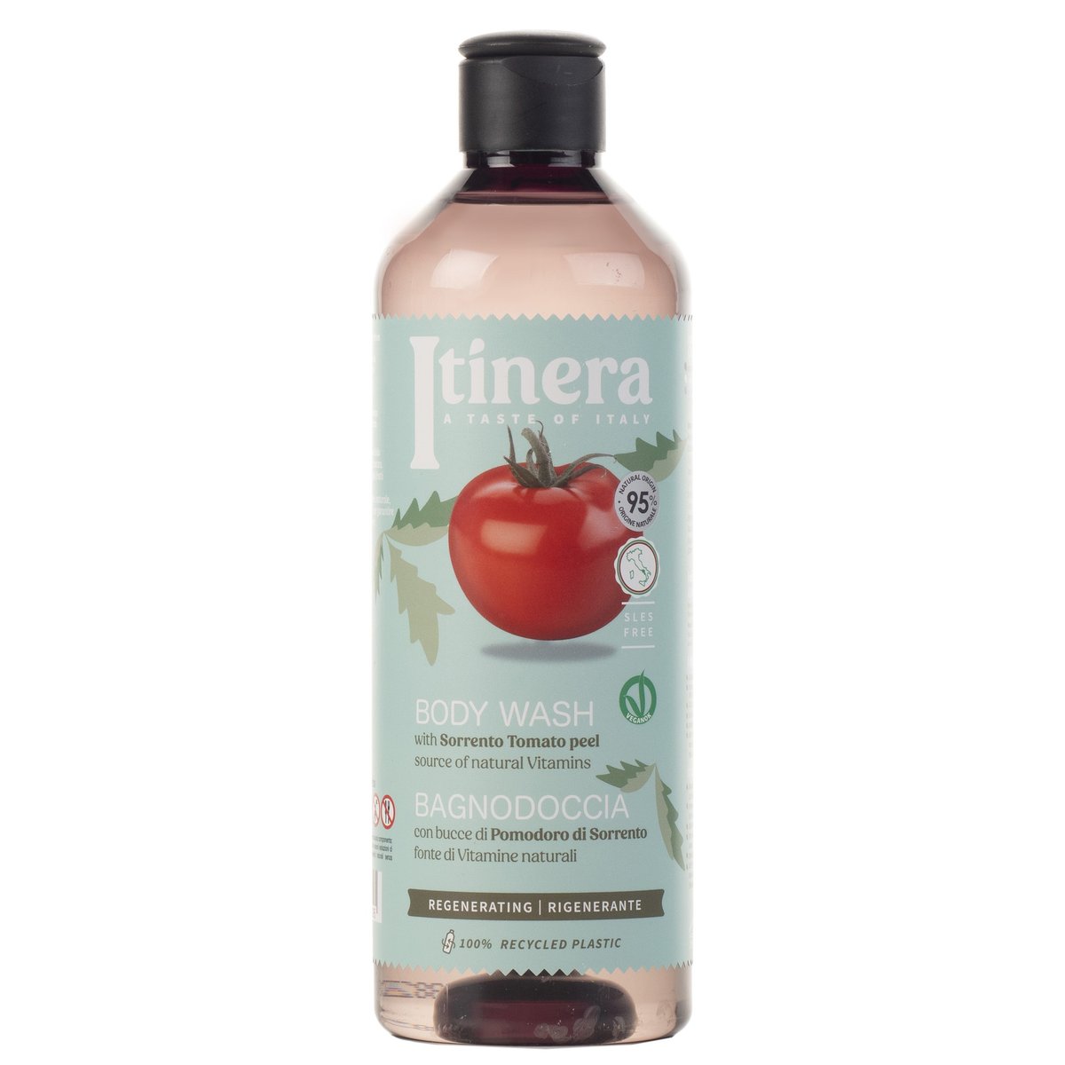 Itinera, Regenerujący płyn do mycia ciała z pomidorem z Sorrento, 95% naturalnych składników, 5x370 ml