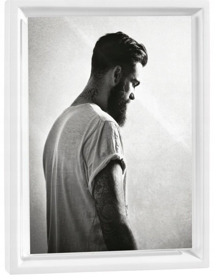 Drewniana ramka 13x18 zdjęcie na magnes duża Biała