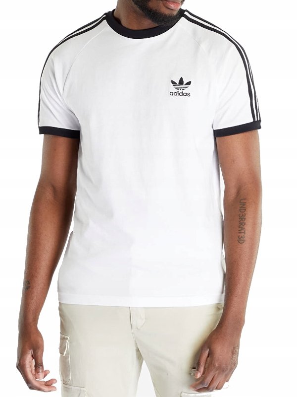 Adidas, Koszulka męska sportowa 3-STRIPES Tee, IA4846, Biała, Rozmiar S