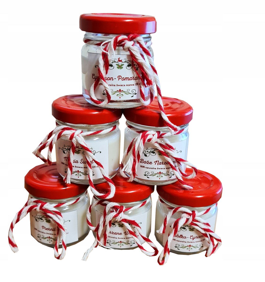 Świąteczny Zestaw Box Świece Sojowe 6x40ml Prezent